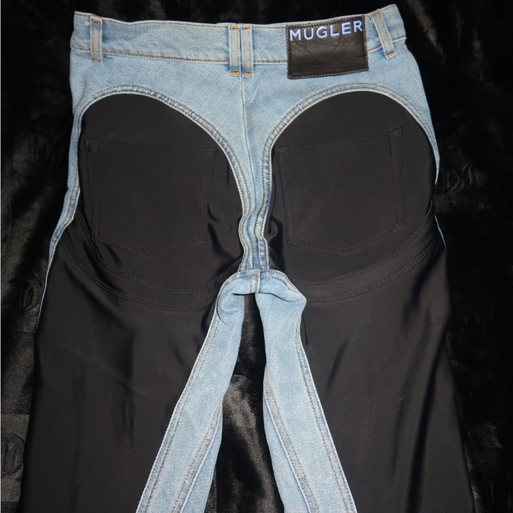 Mugler Black and Blue Jeans